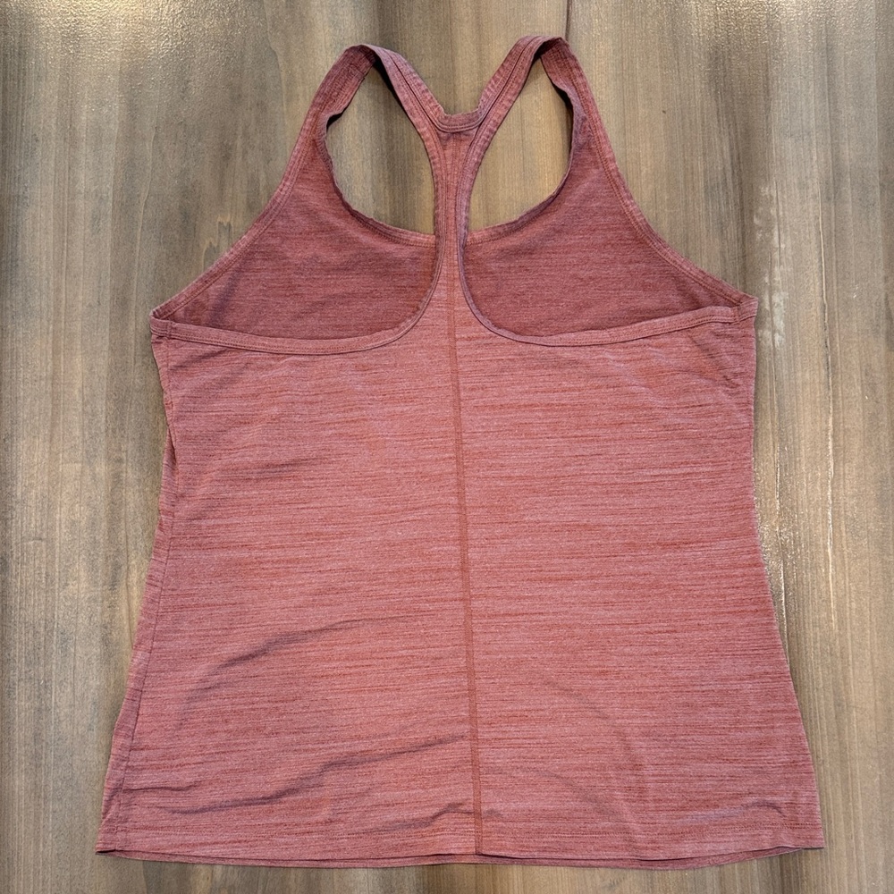 Nike Women’s Heathered Pink Racerback Tank Top Dri-FIT Athletic Workout - Picture 4 of 4